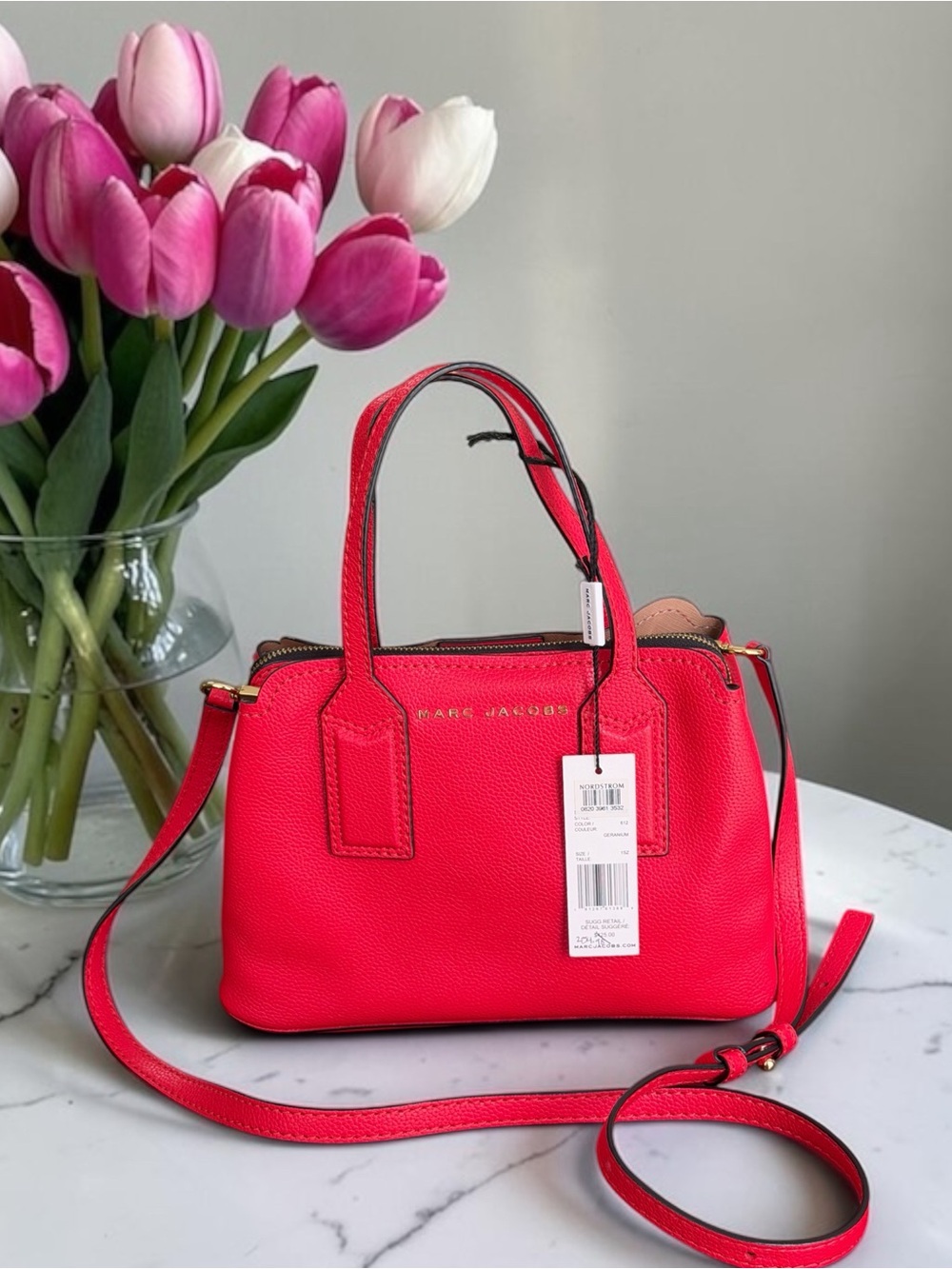 Marc Jacobs NWT The Editor 29 Red Pebbled Leather Crossbody Bag